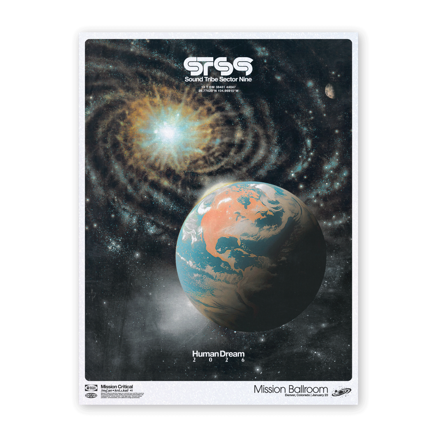 Mission Ballroom / Tour Poster / White Glitter Variant